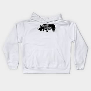 protect wildlife - rhino Kids Hoodie